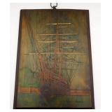 Cutty Sark Clipper Ship Carved Plaque Brock