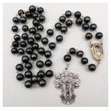 Tahitian Pearls Lourdes Water Rosary