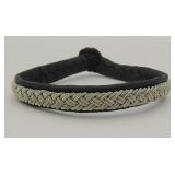Julevu Sweden Sami Reinder Leather Pewter Bracelet