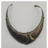 Sterling Modernist Torque Collar Necklace