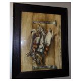 Still Life Hunting Game Watercolor Painting 30x38"