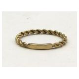 18k Plumb Gold Rope Ring