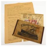 F Missler Bremen Immigrant Steamship Ticket Wallet