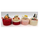 Putz Style Christmas Candy Containers Japan