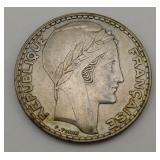 1933 France .680 Silver 20 Francs Coin