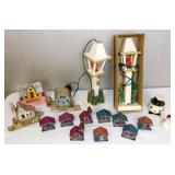 Putz Japan Mini Houses, Lantern Lights, Snowman