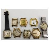 8 vtg Elgin Watches Art Deco Gold Filled