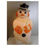 Poloron Frosty the Snowman Lighted Blowmold 30"