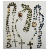 3 Beautiful Catholic Rosaries, Catacomb Earth