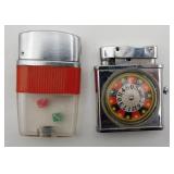 Monte Carlo Roulette Wheel & Dice Lighters