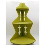 Vintage Painted Green Fretwork Corner Shelf
