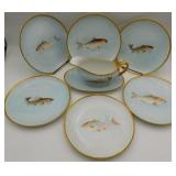 Limoges France, Austrian Fish Plates & Gravy