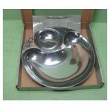 NIB Wilton Armetale Raggea Chip & Dip Dish