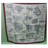 27 X 27 Paris Scene Silk Scarf