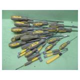 Thirty-Four Work Force Screw Drivers Shown
