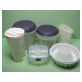Assorted Storage Containers & Cake Pan