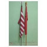 30 X 48 US Flag & 28 X 42 Blue Star Flag