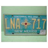 New Mexico Turquoise & Gold License Plate