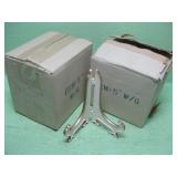 24 White & Gold 5" Easel Display Stand Holders