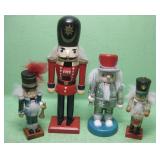 Four Assorted Nutcrackers - Tallest Is 9"