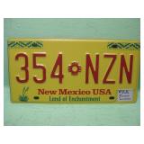 New Mexico Yellow & Gold License Plate