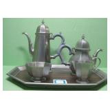 MCM Gorham Octette Pewter Tea Coffee 4 Piece Set