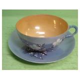 Cherry Blossom Lusterware Cup & Saucer - Japan