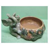MCM Elephant & Baby Ceramic Planter