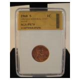 PR-70 Proof Uncirculated Lincoln Cent 1968-S