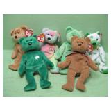 Six Vintage Ty Beanie Babies