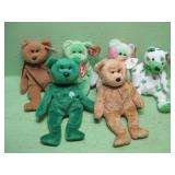 Six Vintage Ty Beanie Babies