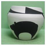 Vintage Acoma Yellowcorn Clan Pottery Bowl