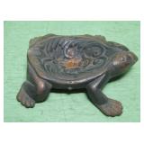 Vintage Cast Iron Frog Ashtray