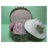 Hat Box, Sun Hat & Four Scarves
