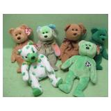 Six Vintage Ty Beanie Babies