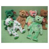 Six Vintage Ty Beanie Babies