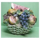 Giuseppe Chiurato Italian Ceramic Fruit Basket