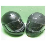 Two Motorcycle Helmets With Scala Rider Radio