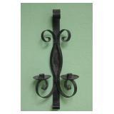 20" Cast Iron Wall Hanging Candelabra