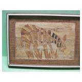 18 X 13 Framed Original Wood Shavings Art
