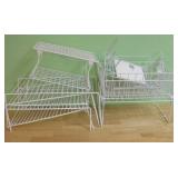 Assorted White Wire Racks & Shelves