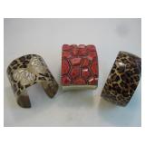 Three Fashion Jewelry Cuffs / Bracelets