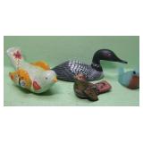 Four Assorted Bird Decor Figures