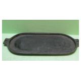 Vintage Cast Iron Oval Flat Griddle
