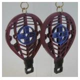 Wood Zia Sign Balloon Earrings