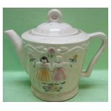 Porcelier Vitreous China Dutch Boy & Girl Teapot