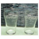 Two 12 Ounce Coca-Cola Glasses