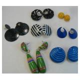 Seven Pair Assorted Fashion Jewelry Earrings