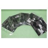 Five Camo Neck Gator Face Shields - One Opened