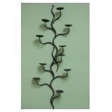 Pair Wrought Iron 28' Wall Candle Holders